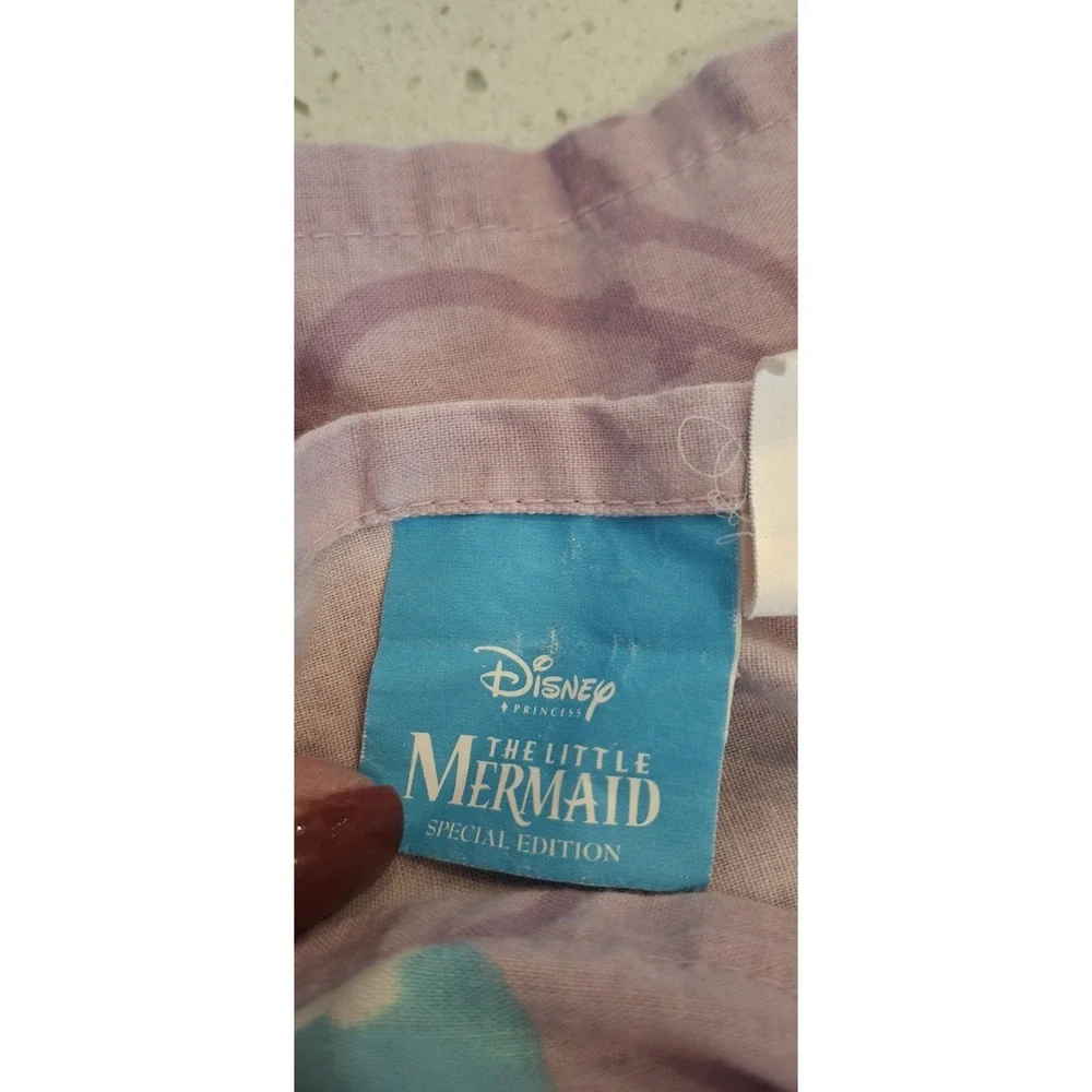 Vintage Disney Little Mermaid SPECIAL EDITION Twin Flat/fitted Sheets Great Cond